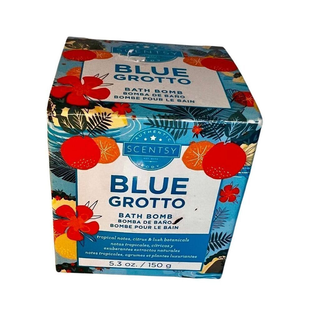 BLUE GROTTO SCENTSY BATH BOMB Retired New In Box Spa Tok